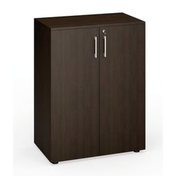 Kancelárska skriňa s dverami PRIMO 2023, 800 x 640 x 1028 mm, 2 police, wenge