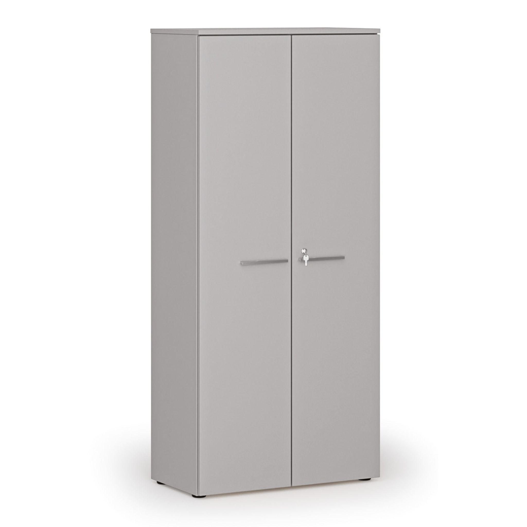 Kancelárska skriňa s dverami PRIMO GRAY, 800 x 420 x 1781 mm, sivá
