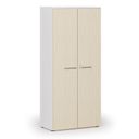 Kancelárska skriňa s dverami PRIMO WHITE, 800 x 420 x 1781 mm, biela/breza