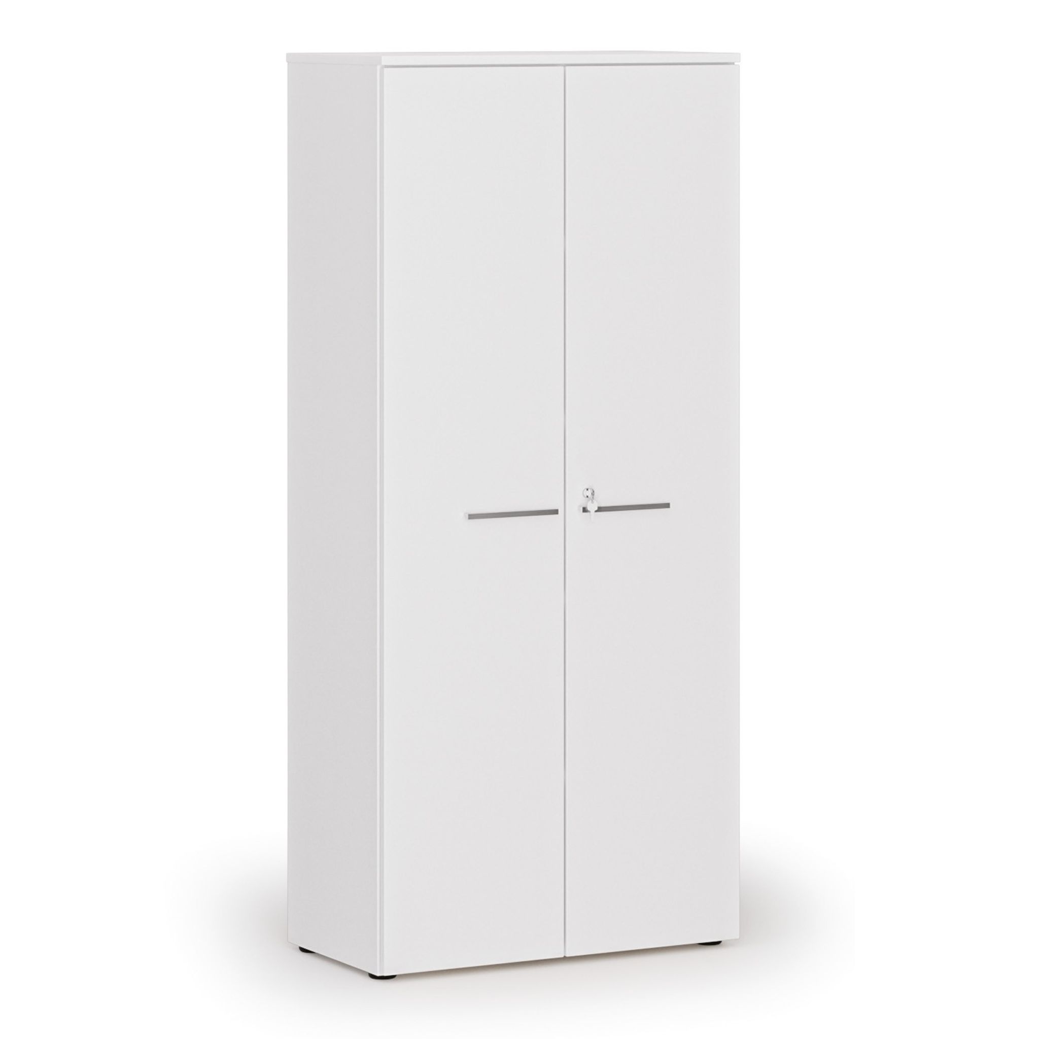 Kancelárska skriňa s dverami PRIMO WHITE, 800 x 420 x 1781 mm, biela