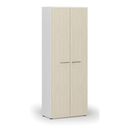 Kancelárska skriňa s dverami PRIMO WHITE, 800 x 420 x 2128 mm, biela/breza