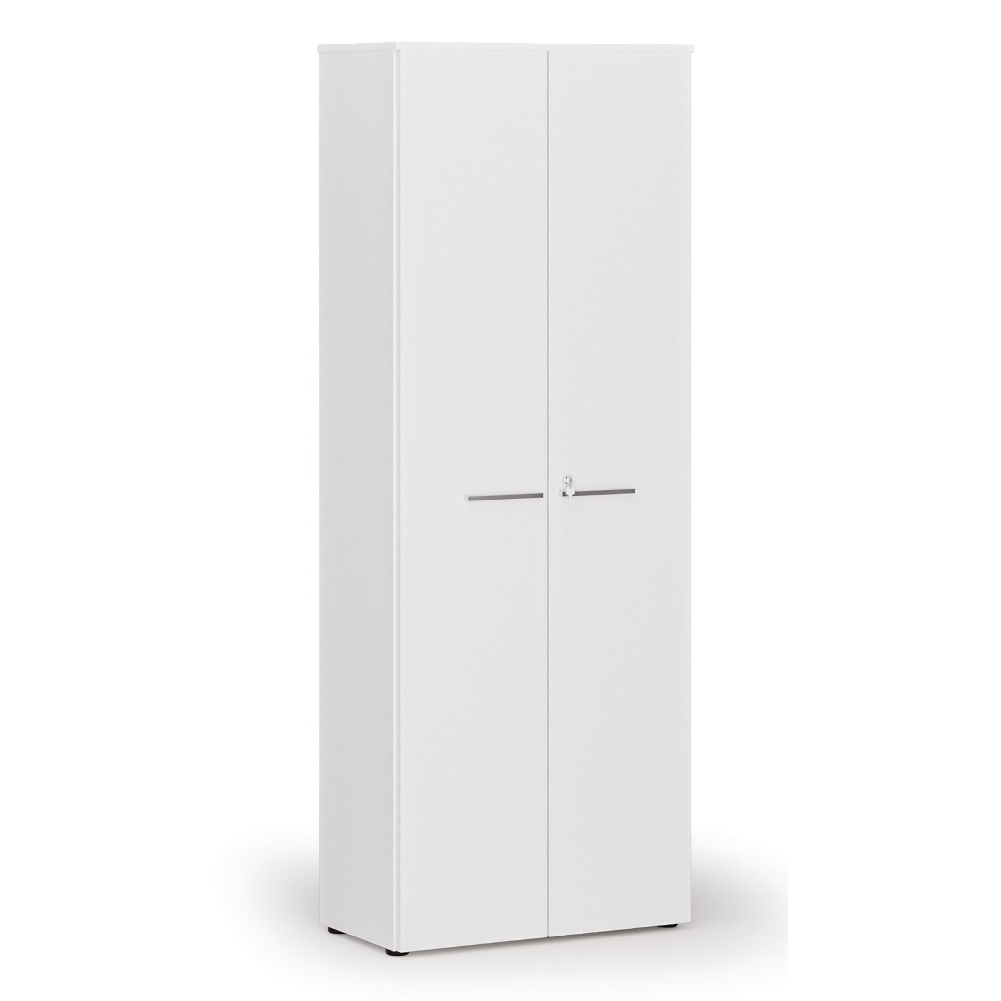 Kancelárska skriňa s dverami PRIMO WHITE, 800 x 420 x 2128 mm, biela
