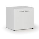 Kancelárska skriňa s dverami PRIMO WHITE, 800 x 640 x 735 mm, biela