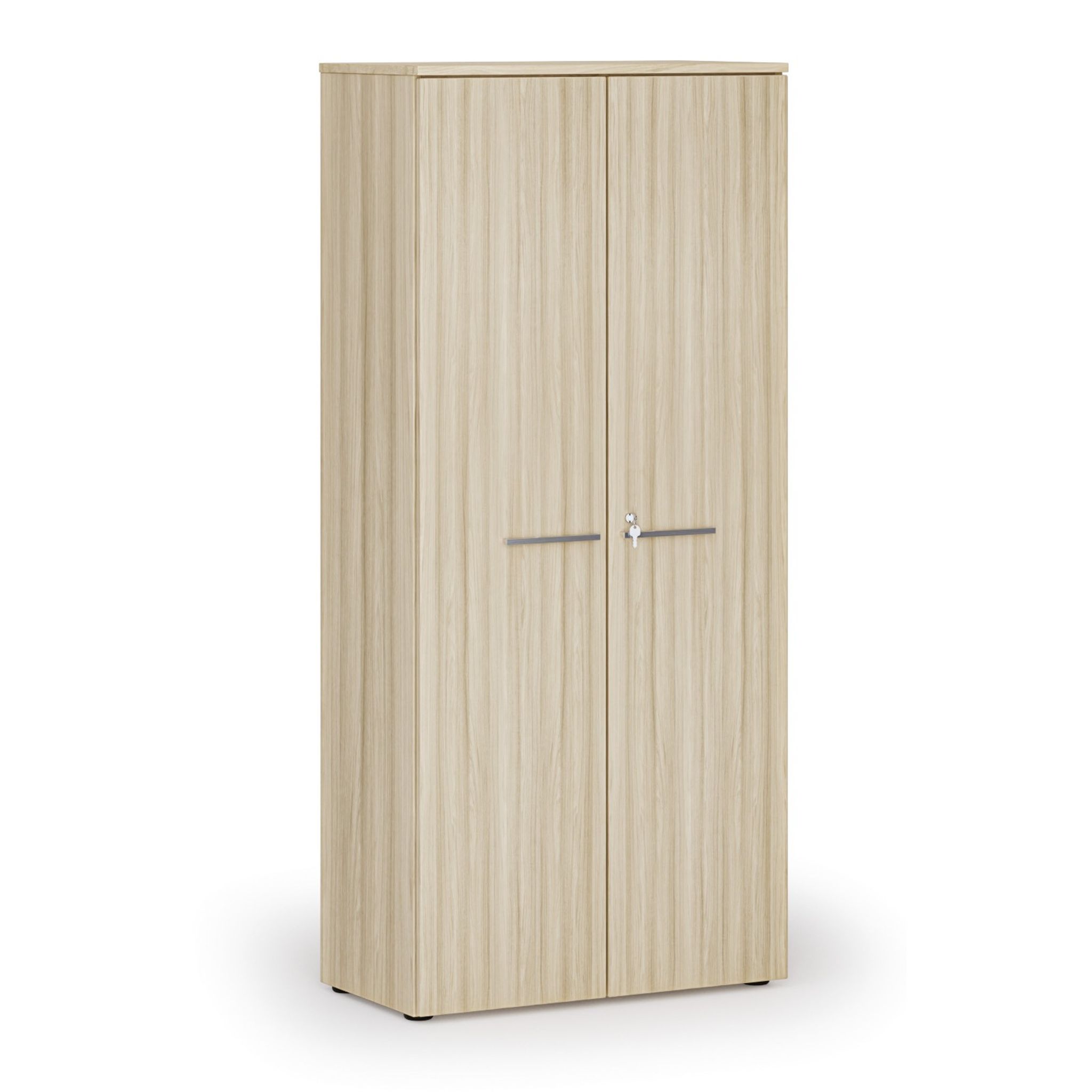 Kancelárska skriňa s dverami PRIMO WOOD, 800 x 420 x 1781 mm, dub prírodný