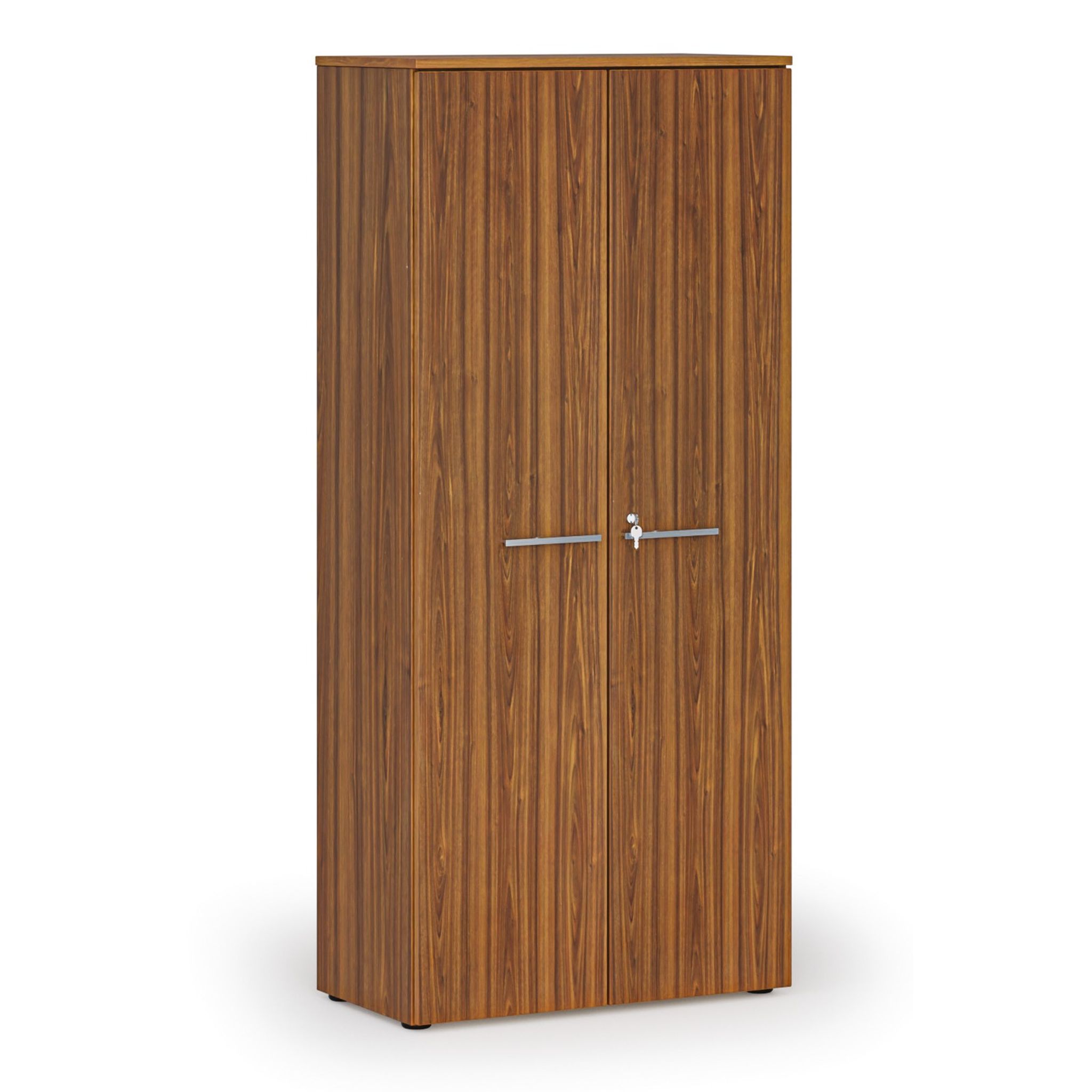 Kancelárska skriňa s dverami PRIMO WOOD, 800 x 420 x 1781 mm, orech