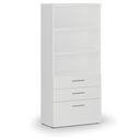Kancelárska skriňa s kombinovanými zásuvkami PRIMO WHITE, 800 x 420 x 1781 mm, biela