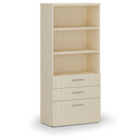 Kancelárska skriňa s kombinovanými zásuvkami PRIMO WOOD, 800 x 420 x 1781 mm, breza