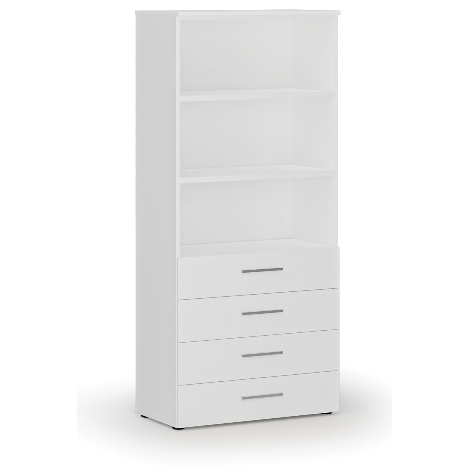 Fotografia produktu: Kancelárska skriňa so zásuvkami PRIMO WHITE, 800 x 420 x 1781 mm, biela