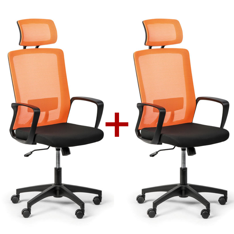 Fotografia produktu: Kancelárska stolička BASE PLUS 1+1 ZADARMO, oranžová