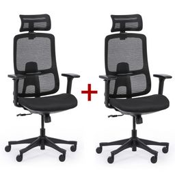 Kancelárska stolička LYNX 1+1 ZADARMO, čierna