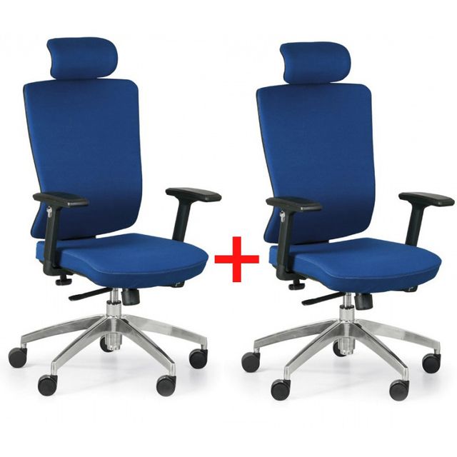 Kancelárska stolička NED F 1+1 ZADARMO, modrá