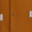 Kancelářská zasouvací skříň MIRELLI A+, 800 x 400 x 1800 mm, třešeň
