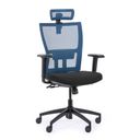 Kancelářská židle AM, černá/modrá