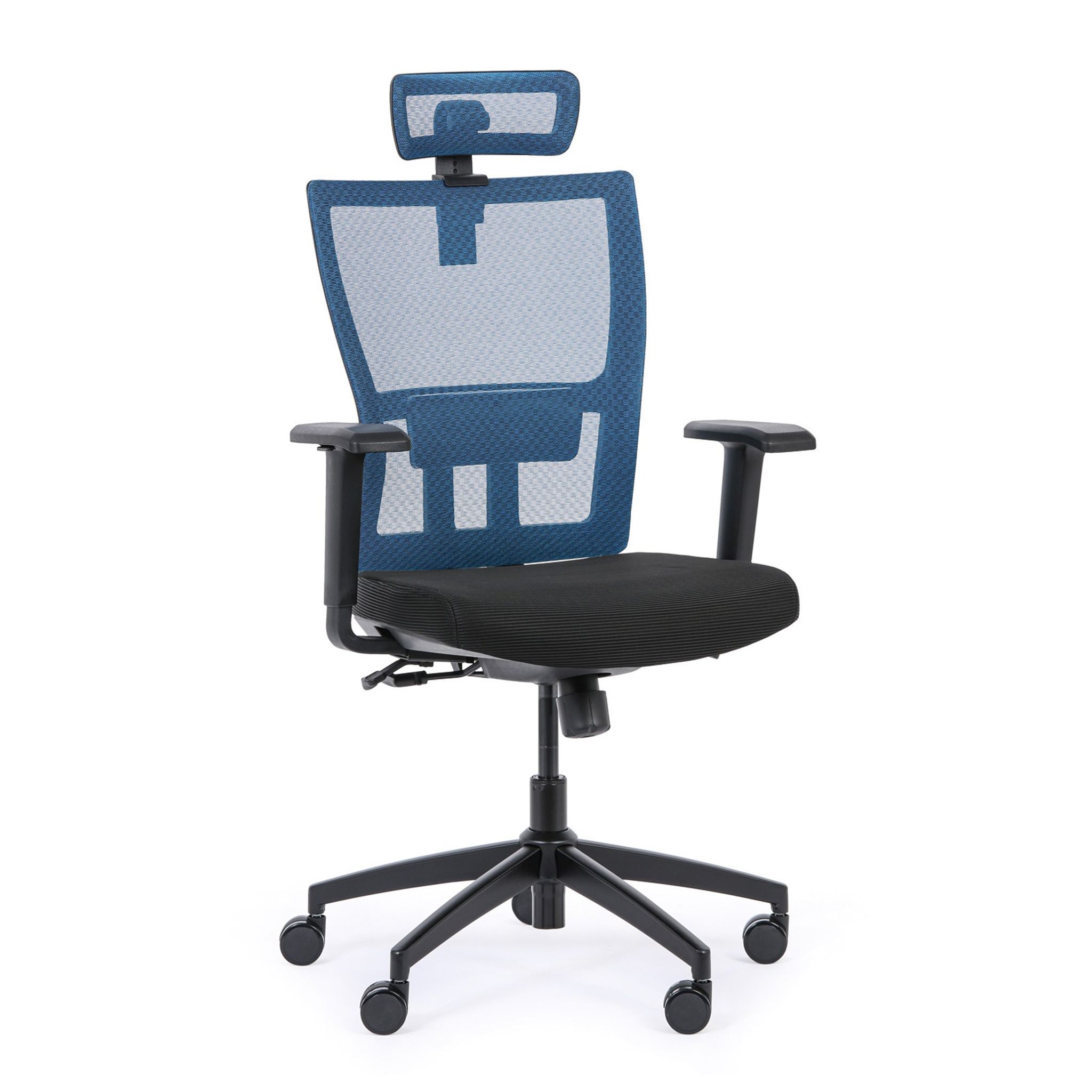 Kancelářská židle AM, černá/modrá