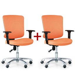 Kancelářská židle HILSCH 1+1 ZDARMA, oranžová