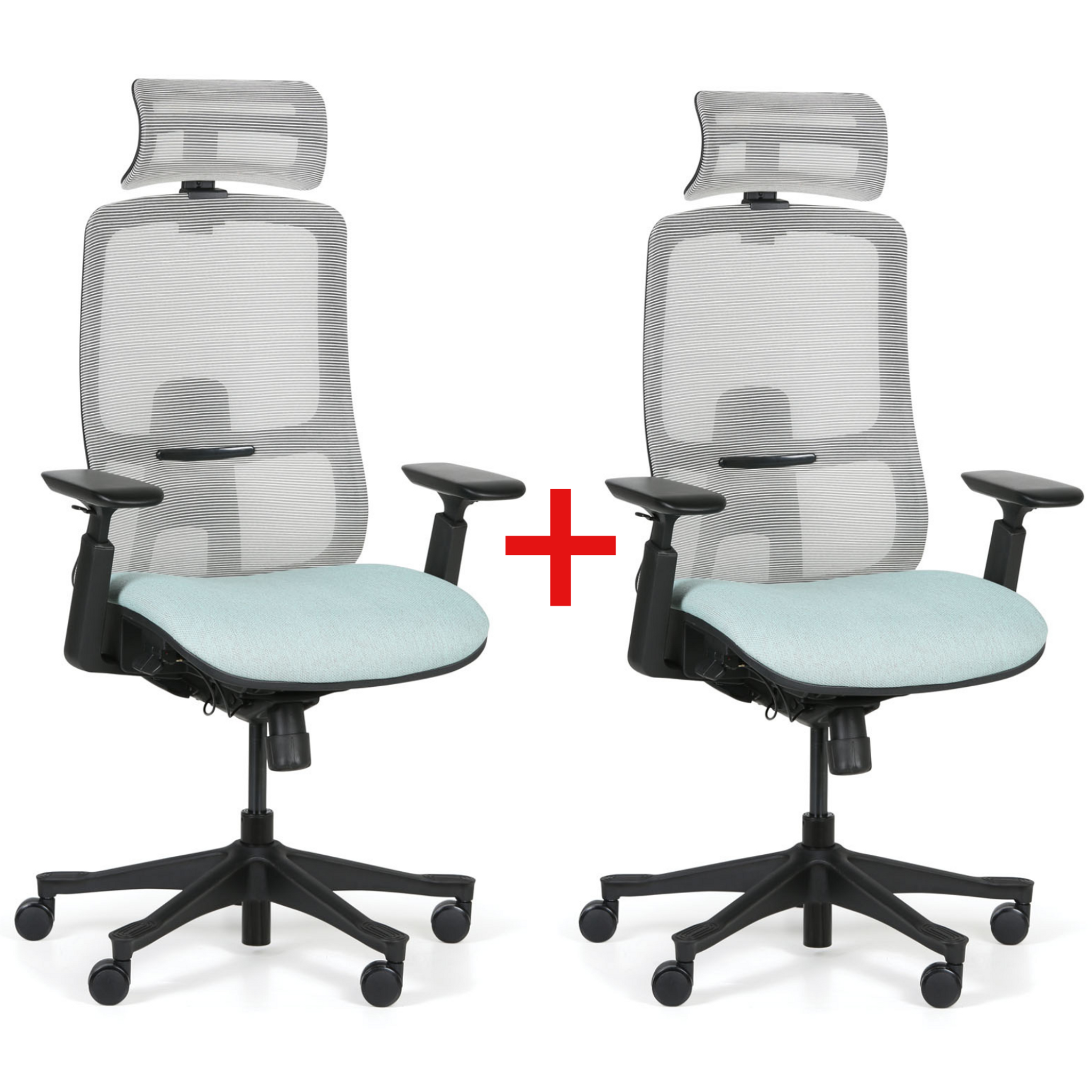 Kancelářská židle JANE 1+1 ZDARMA, zelená