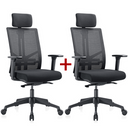 Kancelářská židle WATT 1+1 ZDARMA, černá