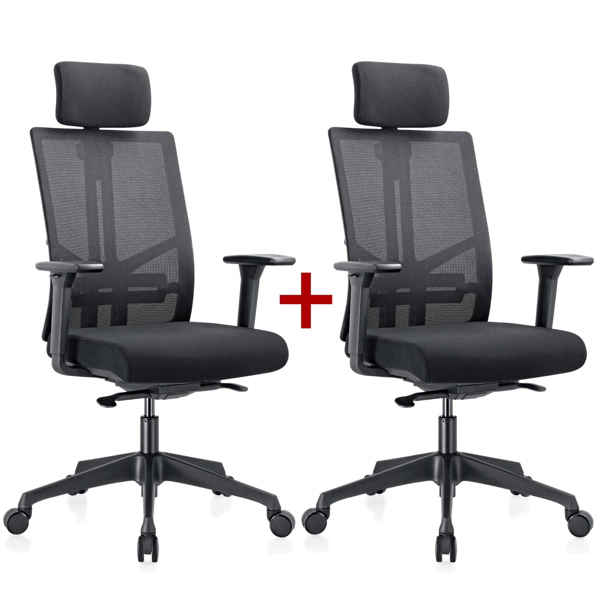 Kancelářská židle WATT 1+1 ZDARMA, černá