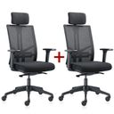 Kancelářská židle WATT 1+1 ZDARMA, černá