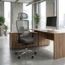 Kancelářská židle WILMOT MF, černý rám, šedá