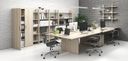 Kancelářský mobilní kontejner na závěsné složky SOLID, 3 zásuvky, dub přírodní