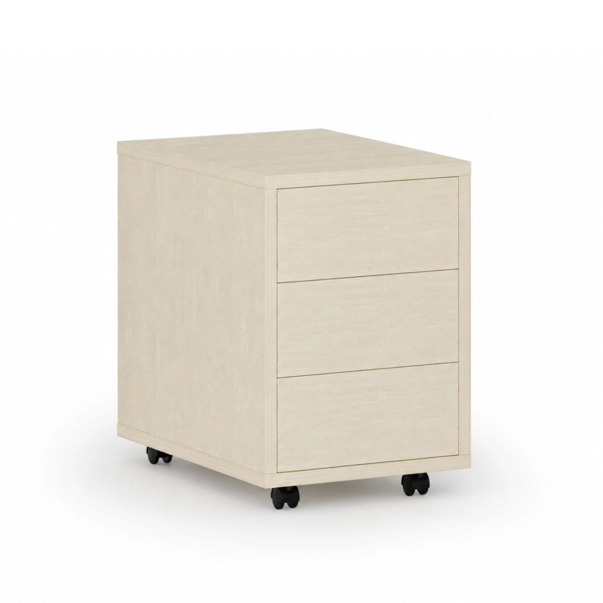 Kancelársky mobilný kontajner PRIMO WOOD, PUSH-lock, 3 zásuvky