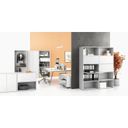 Kancelársky písací stôl DOUBLE LAYERS, posuvná vrchná doska, s prepážkami, biela