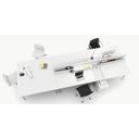 Kancelársky písací stôl DOUBLE LAYERS, posuvná vrchná doska, s prepážkami, biela