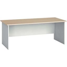 Kancelársky písací stôl PRIMO FLEXI, 180x80 cm, biela/dub prírodný