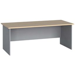 Kancelársky písací stôl PRIMO FLEXI, 180x80 cm, sivá/breza