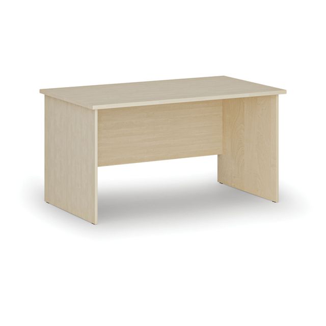 Kancelársky písací stôl rovný PRIMO WOOD, 1400 x 800 mm, breza