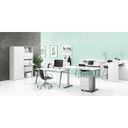 Kancelársky pojazdný kontajner LAYERS, 3 zásuvky, zmontovaný, 400 x 600 x 575 mm, biela