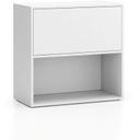 Kancelářský policový regál LAYERS, krátký, 1 box, 800 x 400 x 777 mm, bílá