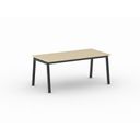 Kancelársky pracovný stôl PRIMO BASIC, čierna podnož, 1800 x 900 mm, breza