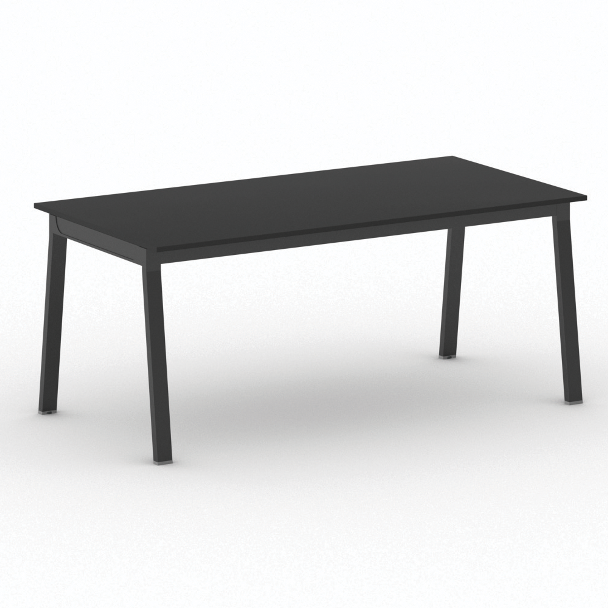 Kancelársky pracovný stôl PRIMO BASIC, čierna podnož, 1800 x 900 mm, grafitová