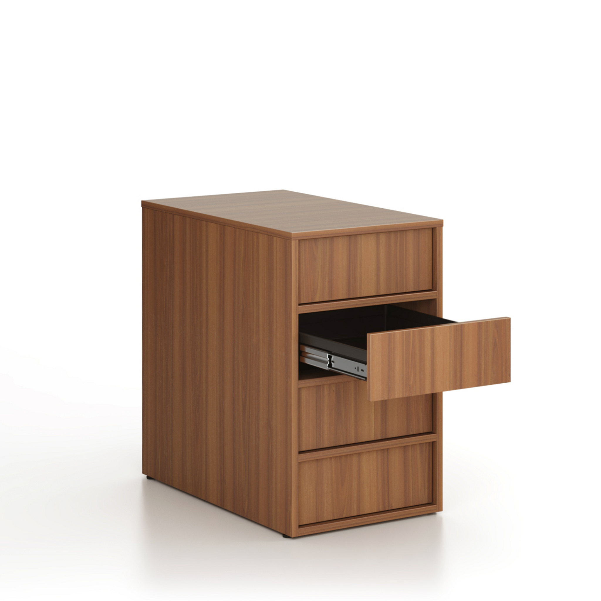 Kancelářský přístavný kontejner FRAME, 428 x 763 x 721 mm, ořech