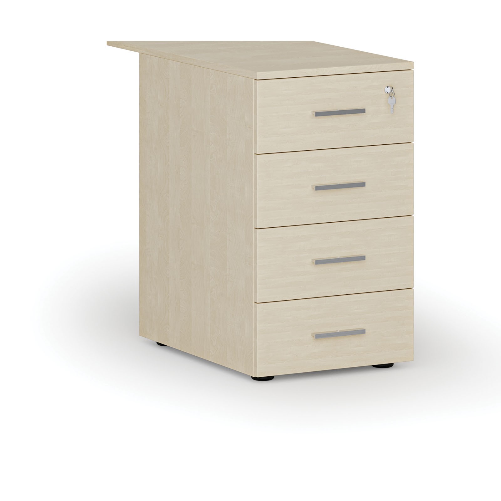 Fotografia produktu: Kancelársky prístavný zásuvkový kontajner PRIMO WOOD, 4 zásuvky, breza