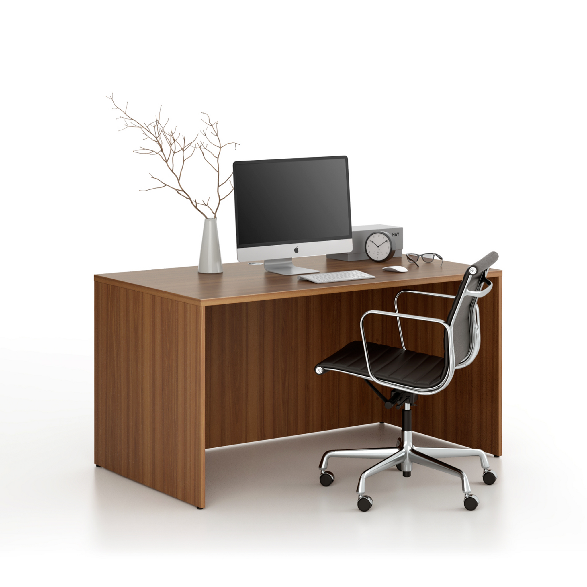 Kancelářský psací stůl FRAME, 140x80 cm, ořech