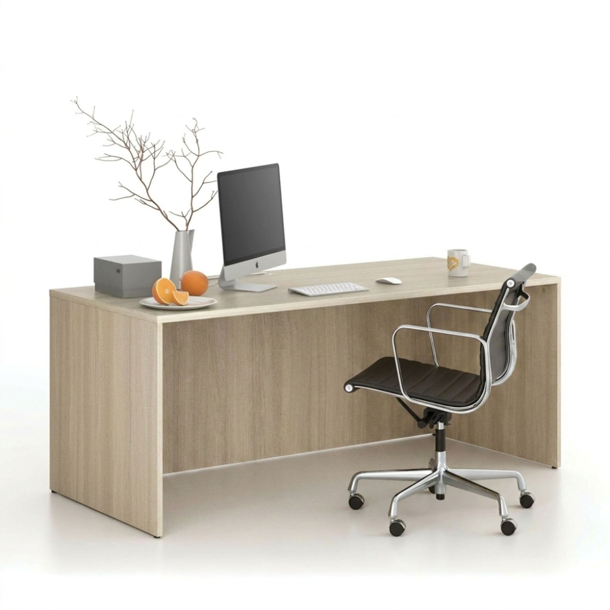 Kancelářský psací stůl FRAME, 180x80 cm, dub přírodní