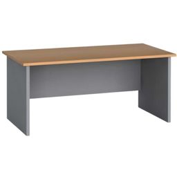 Kancelářský psací stůl PRIMO FLEXI, 120x80 cm, šedá/buk