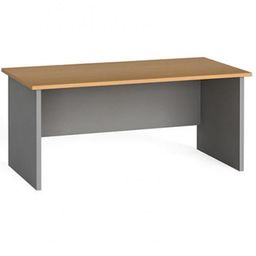 Kancelářský psací stůl PRIMO FLEXI, 120x80 cm, šedá/buk
