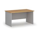 Kancelářský psací stůl PRIMO GRAY, 140x80 cm, šedá/buk