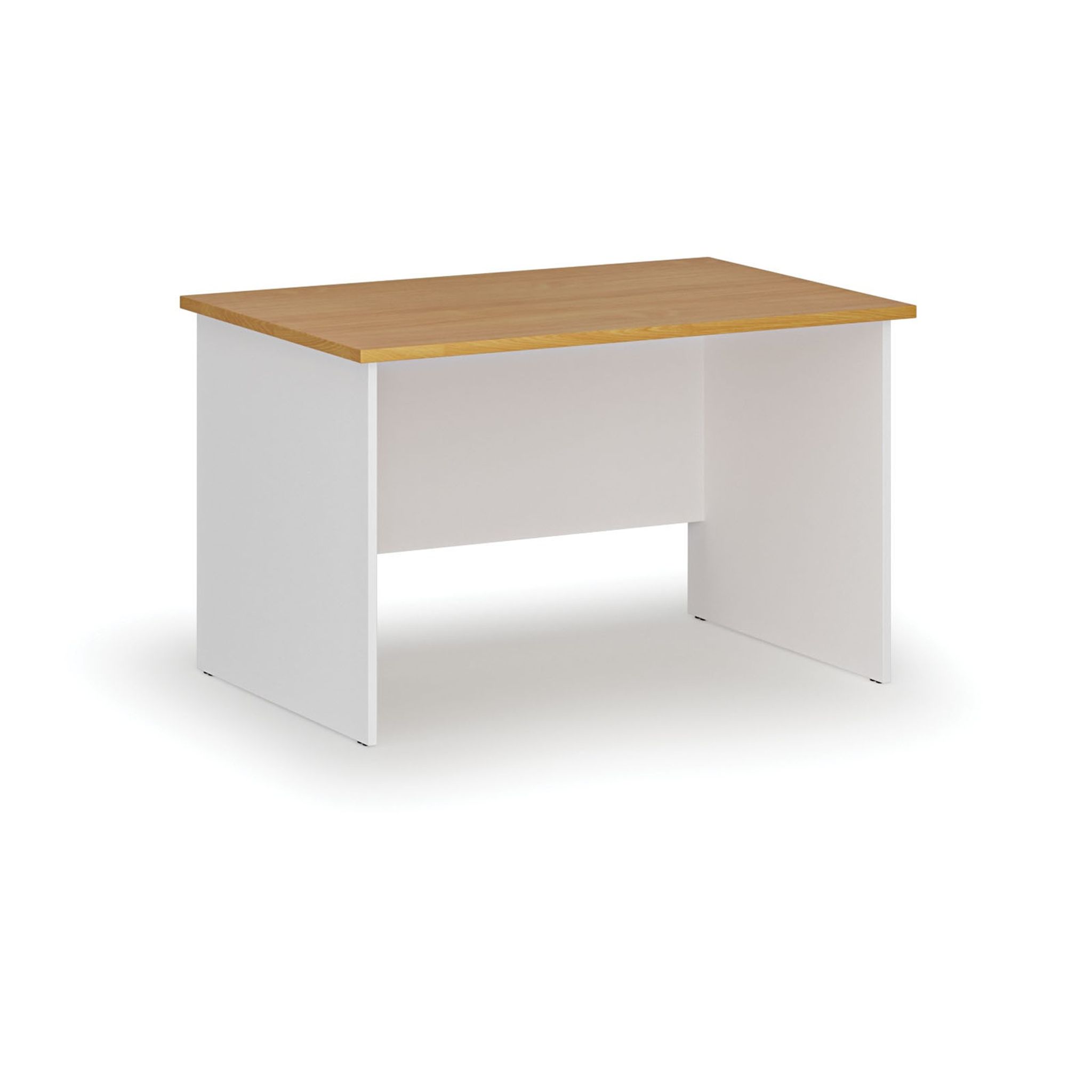 Kancelářský psací stůl PRIMO WHITE, 120x80 cm, bílá/buk