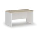 Kancelářský psací stůl PRIMO WHITE, 140x80 cm, bílá/dub přírodní
