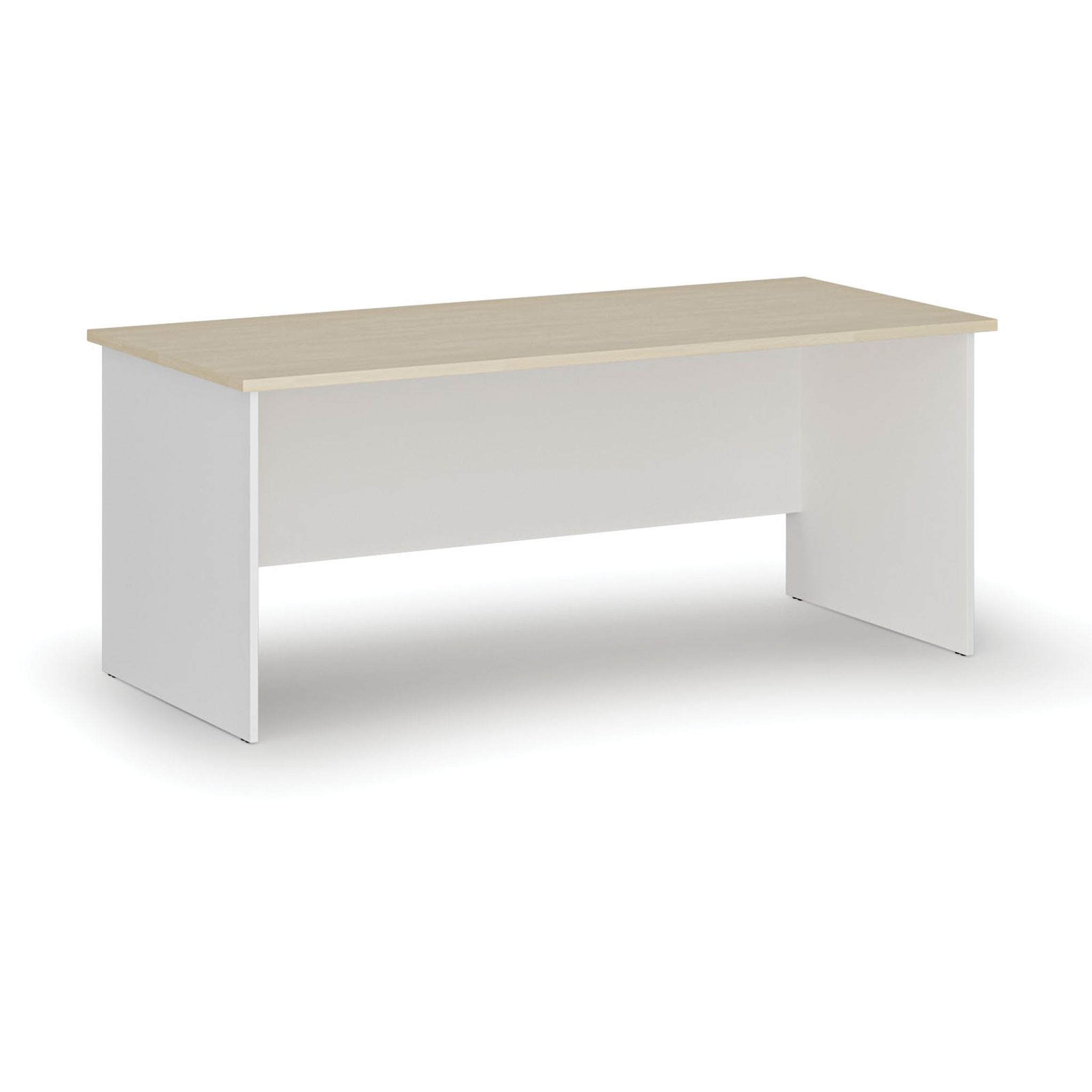 Kancelářský psací stůl PRIMO WHITE, 180x80 cm, bílá/bříza
