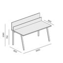 Kancelářský psací stůl SINGLE LAYERS s přepážkami, dub přírodní / dub mořený