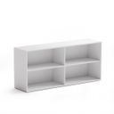 Kancelársky regál BLOCK, 1600 × 400 × 710 mm, biela