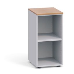 Kancelářský regál PRIMO, 400 x 420 x 740 mm, šedá / buk