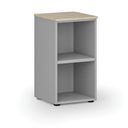 Kancelářský regál PRIMO GRAY, 400 x 420 x 740 mm, šedá/dub přírodní