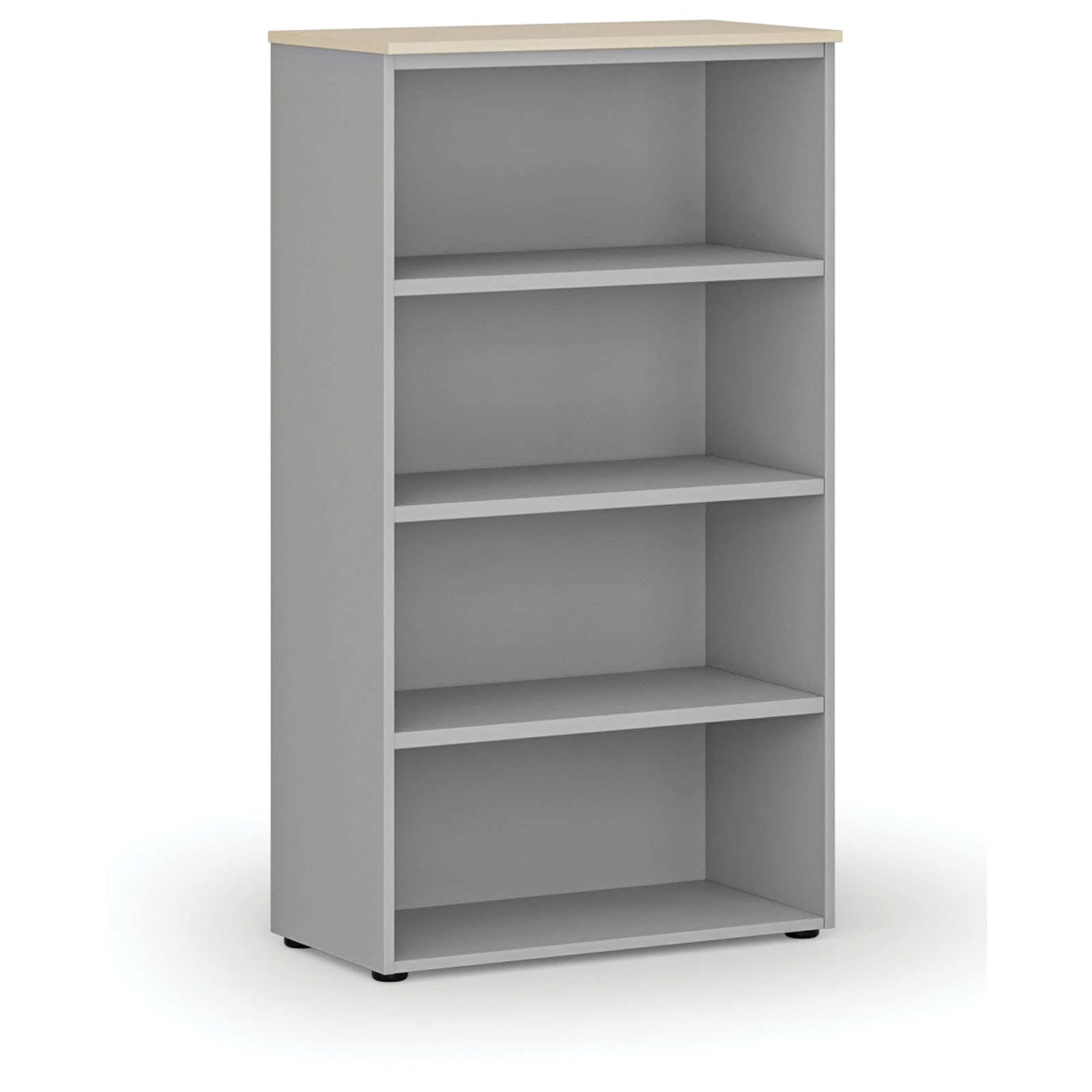 Fotografia produktu: Kancelársky regál PRIMO GRAY, 800 x 420 x 1434 mm, sivá/breza